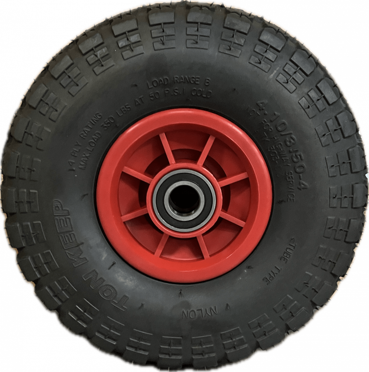 Luftgummihjul till aluminiumkärra