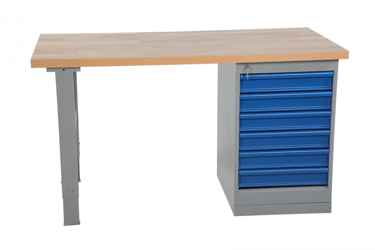 Arbetsbord med 6 lådor - Ekskiva, 2000mm